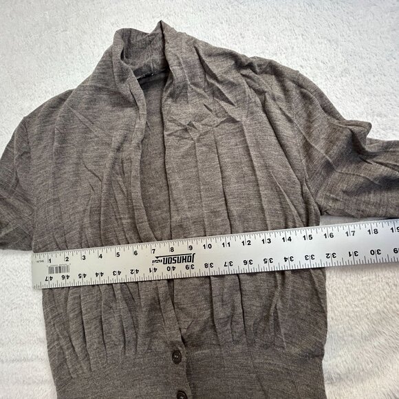 Lafayette 148 New York Womens Shawl Collar Wool Cardigan Sweater Small Gray - Picture 6 of 10